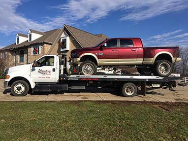 towing a pickup truck